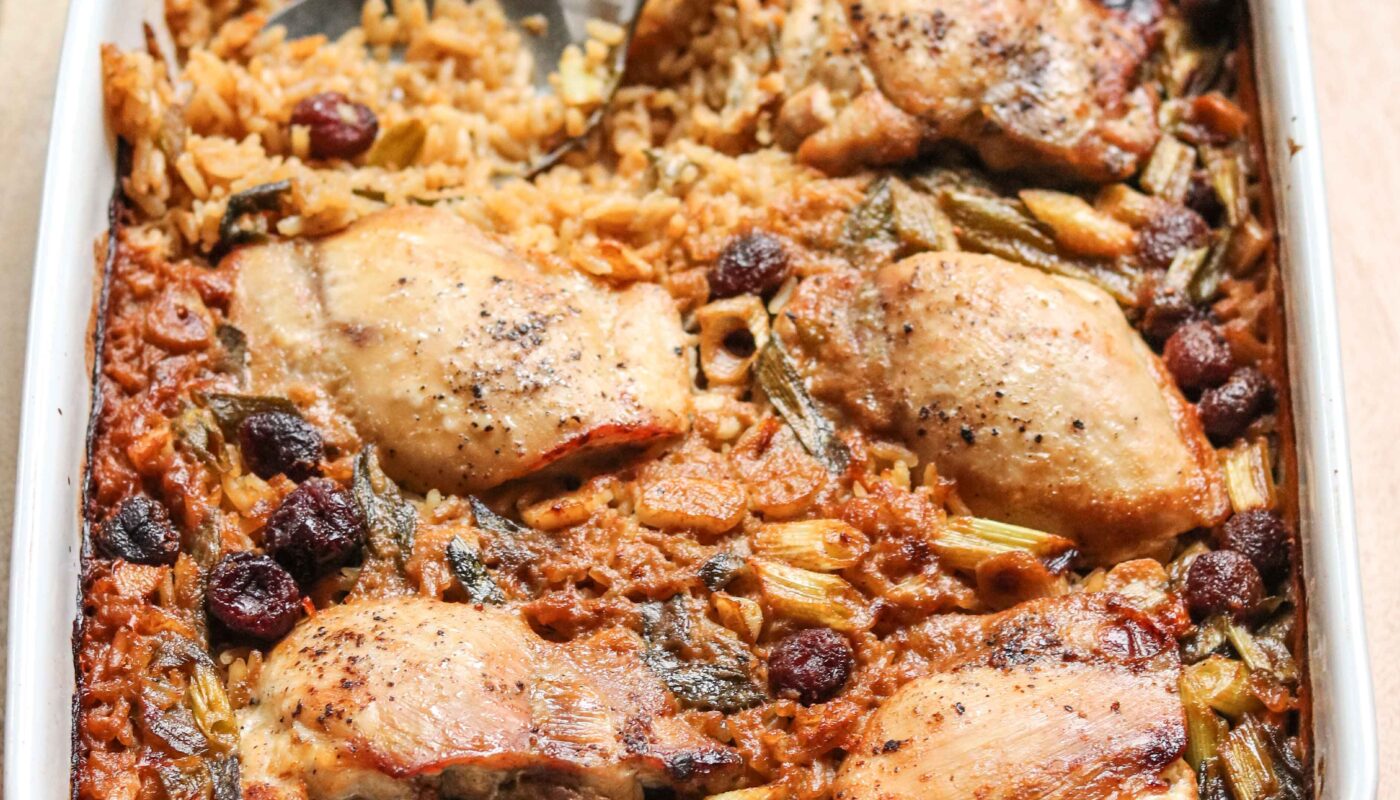 CHICKEN THIGHS WITH HOISIN RICE